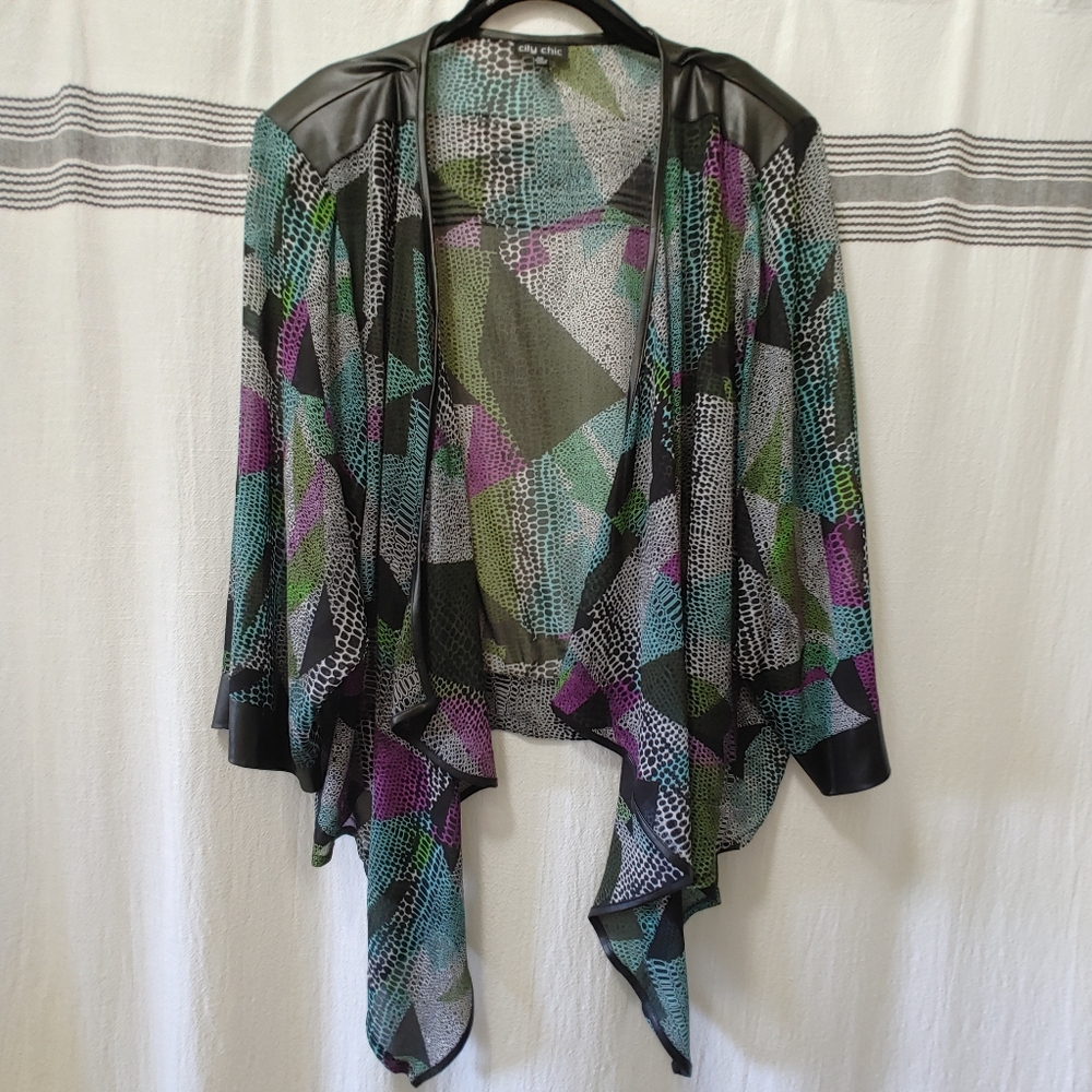 CityChic Stylish Multicolor Sheer Shrug, XXL